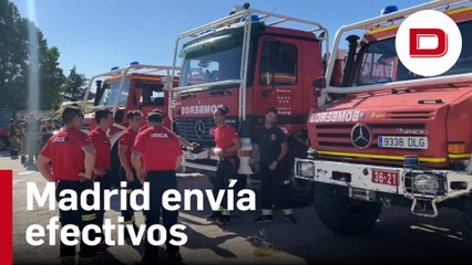 Madrid envía una treintena de efectivos para ayudar en el incendio de Zamora