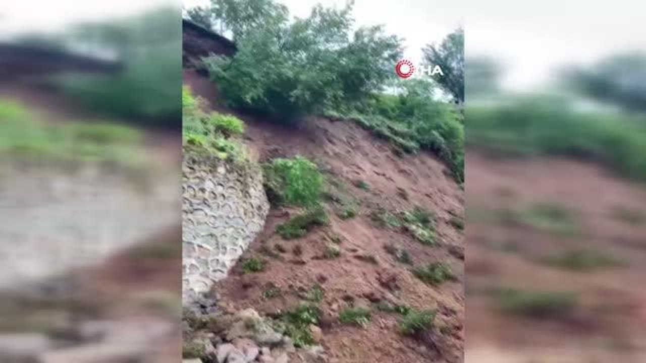 Rize'de yağışlar heyelanlara neden oldu