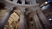 Les anciennes colonnes du Saint-Sépulcre de Jérusalem