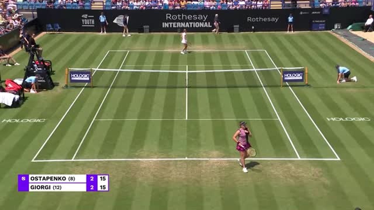 Ostapenko thrashes Giorgi to reach final