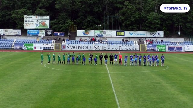 Skrót meczu Flota Świnoujście 9 - 0 ( 3 - 0 ) Dąb Dębno