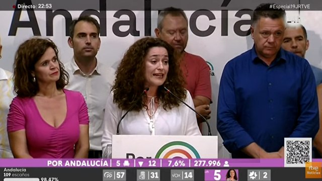 La división de la izquierda fractura sus opciones: Con los mismos votos que Por Andalucía y Adelante juntos, Vox saca el doble de escaños