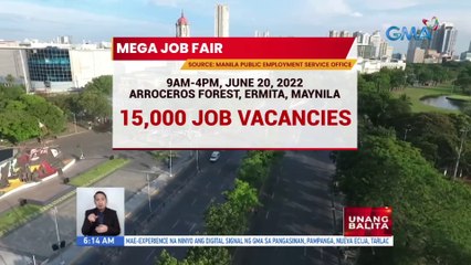 May mega job fair sa Arroceros Forest, Ermita, Maynila | UB