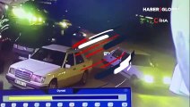 5 araçlı zincirleme trafik kazası kamerada