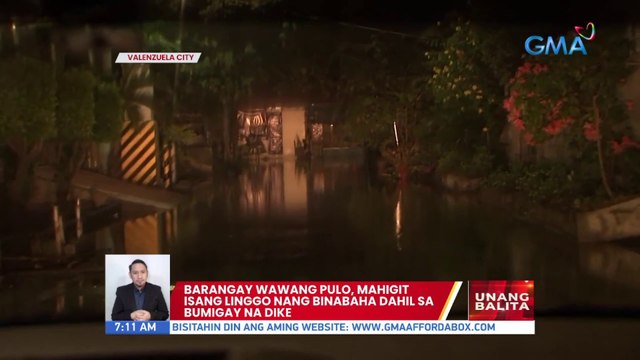 Barangay Wawang Pulo, mahigit isang linggo nang binabaha dahil sa bumigay na dike | UB
