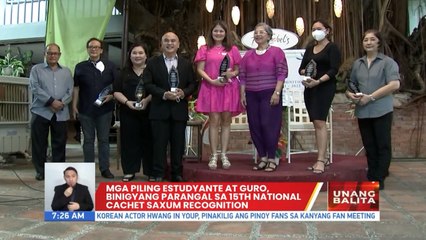 Mga piling estudyante at guro, binigyang parangal sa 15th National Cachet Saxum Recognition | UB