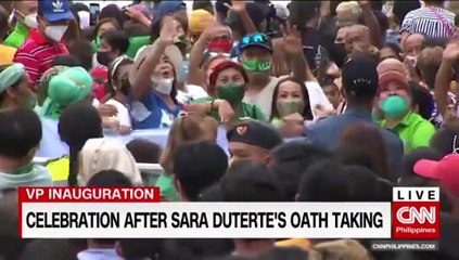 Celebration after Sara Dutere's oath taking