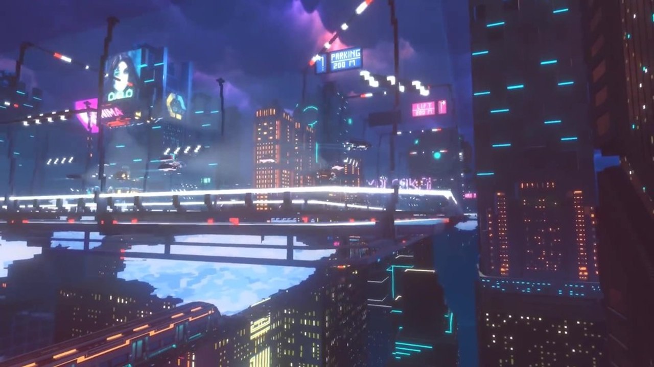 Cloudpunk - trailer zeigt kurierfahrten durch cyberpunk-stadt