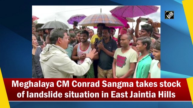 Meghalaya CM Conrad Sangma takes stock of landslide situation in East Jaintia Hills