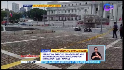 Simulation exercise, isinagawa ng MPD bilang paghahanda sa inagurasyon ni Pres.-elect Marcos | BT