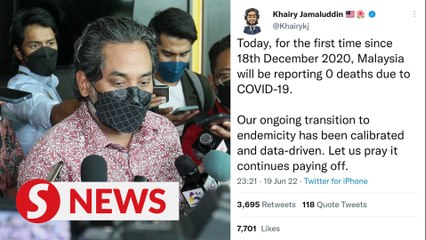 KJ: No Covid-19 deaths reported, first time since Dec 2020