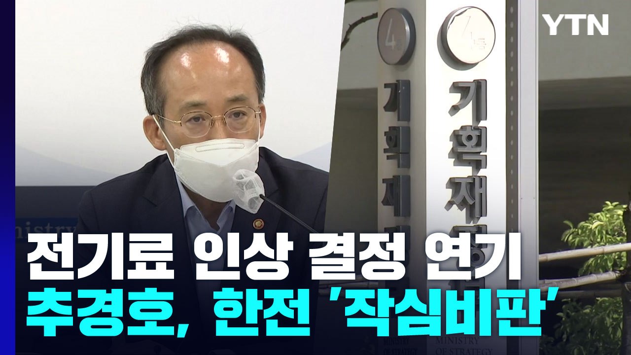정부, 전기요금 인상 결정 연기...추경호 "한전, 왜 이 모양됐나?" / YTN