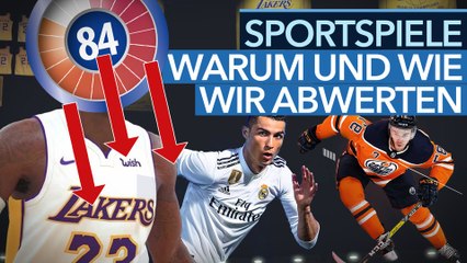 Abwertungen für Sportspiele - Warum wir NBA, NHL und FIFA so unterschiedlich bewertet haben