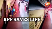 WATCH: RPF Jawan Saves Passenger Who Slipped While Boarding Moving Train