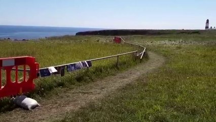 Tributes left near Souter Lighthouse