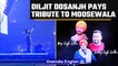 Diljit Dosanjh dedicates his sold out show to Sidhu Moosewala | Oneindia News *entertainment
