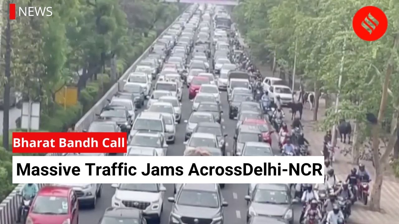 Heavy traffic snarls on Noida-Delhi Link Road at Chilla border due ‘Bharat Bandh’ call