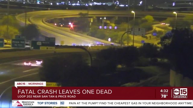 Pedestrian-involved crash along Loop 202 Santan leaves one person dead