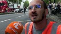 Boulogne : des militants écologistes se collent au bitume pour bloquer la circulation