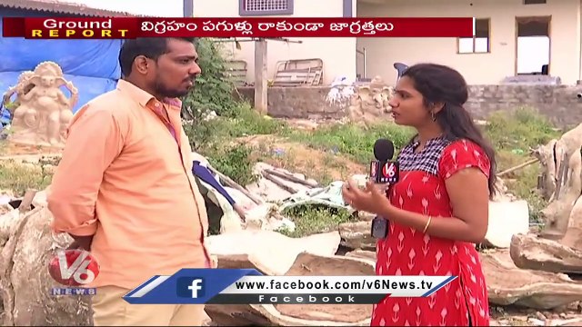Ground Report _ Making Of Eco Friendly Ganesh Idols In Hyderabad _ Matti Ganapathi _ V6 News