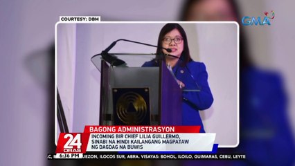 Incoming BIR Chief Guillermo, sinabing nasa Korte ang desisyon kaugnay sa 'di pa nababayarang estate tax ng mga Marcos | 24 Oras