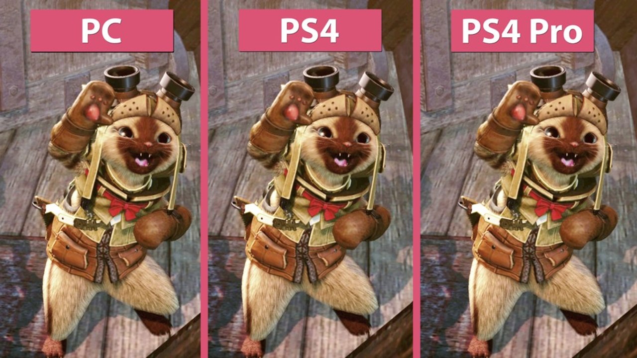 Monster Hunter World - PC gegen PS4 und PS4 Pro im Grafikvergleich