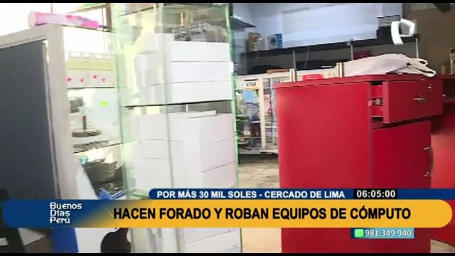 Cercado de Lima: hacen forado y se llevan equipos de cómputos valorizados en más de S/ 90 mil