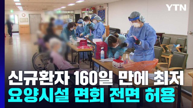 신규환자 160일 만에 최소...요양시설 면회 전면 허용 / YTN