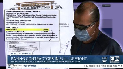 'I shouldn't have done it, but I did': Couple pays contractor in full upfront