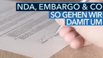 NDA, Embargo, Sperrfrist & Co - Video: Warum NDAs eigentlich etwas Gutes sind