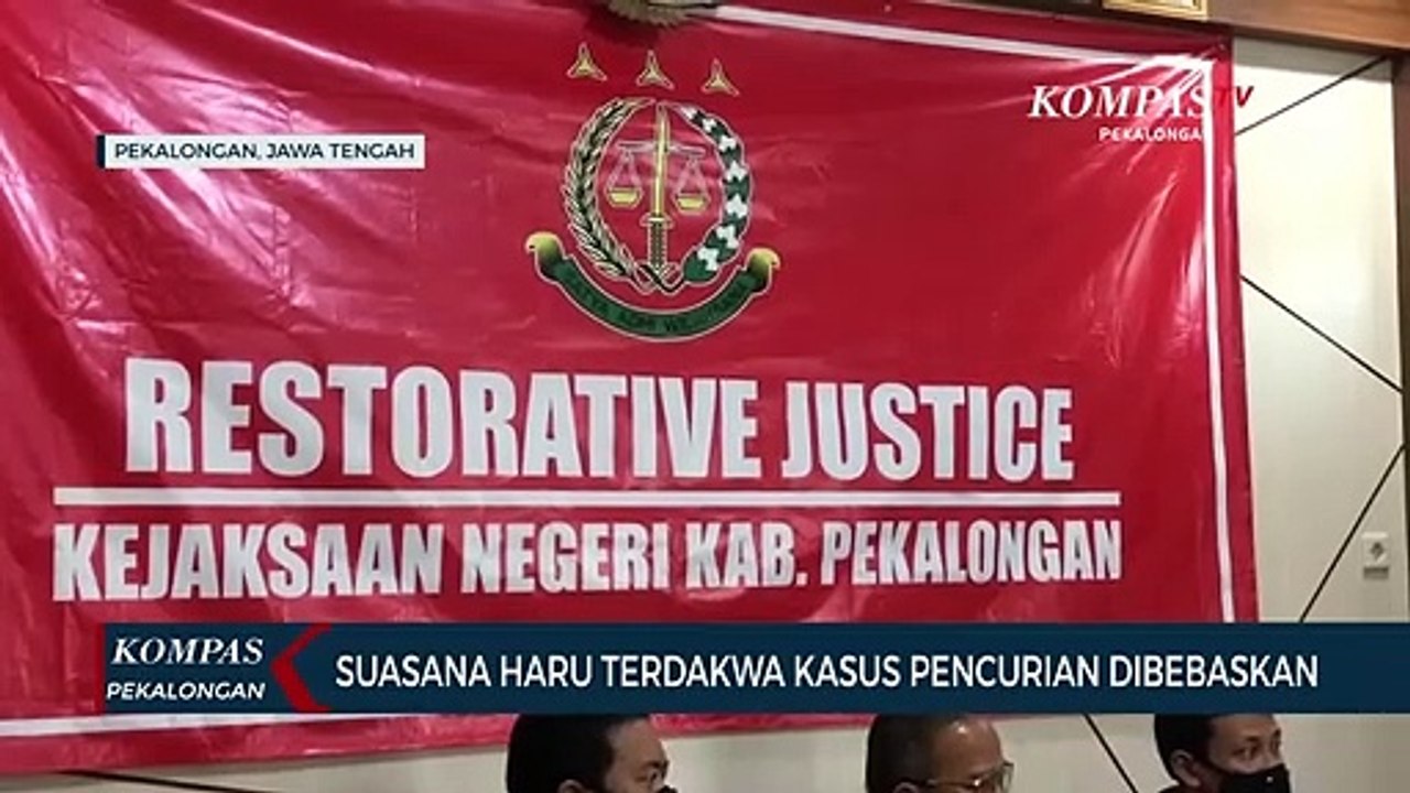 Suasana Haru Terdakwa Kasus Pencurian Dibebaskan