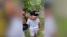 Military Daughter Surprises Mom From Inside Giant Box After Two Years Apart | Happily TV