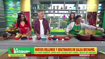 Receta: Huevos rellenos gratinados en salsa bechamel, parte 1