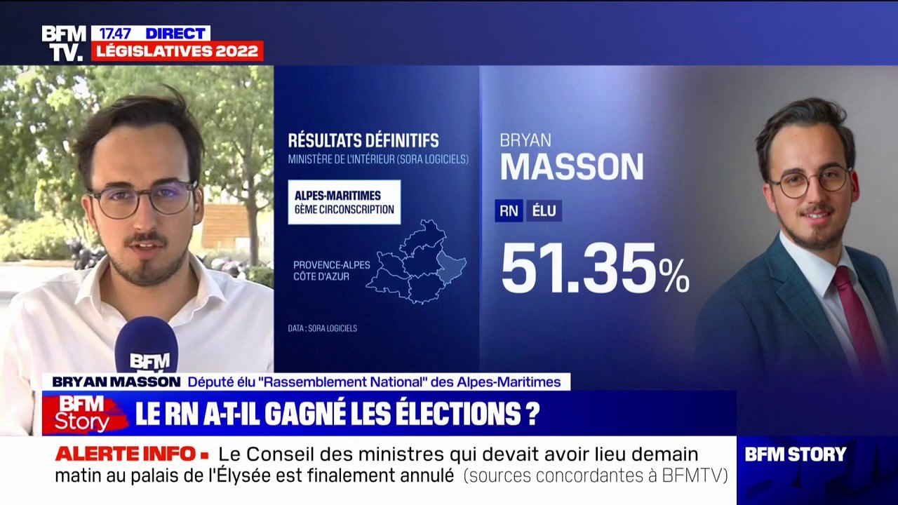 À 25 ans, Bryan Masson vient d'être élu député RN des Alpes-Maritimes
