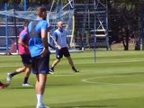 Pompey players training at Roko training ground on Monday 20th June 2022