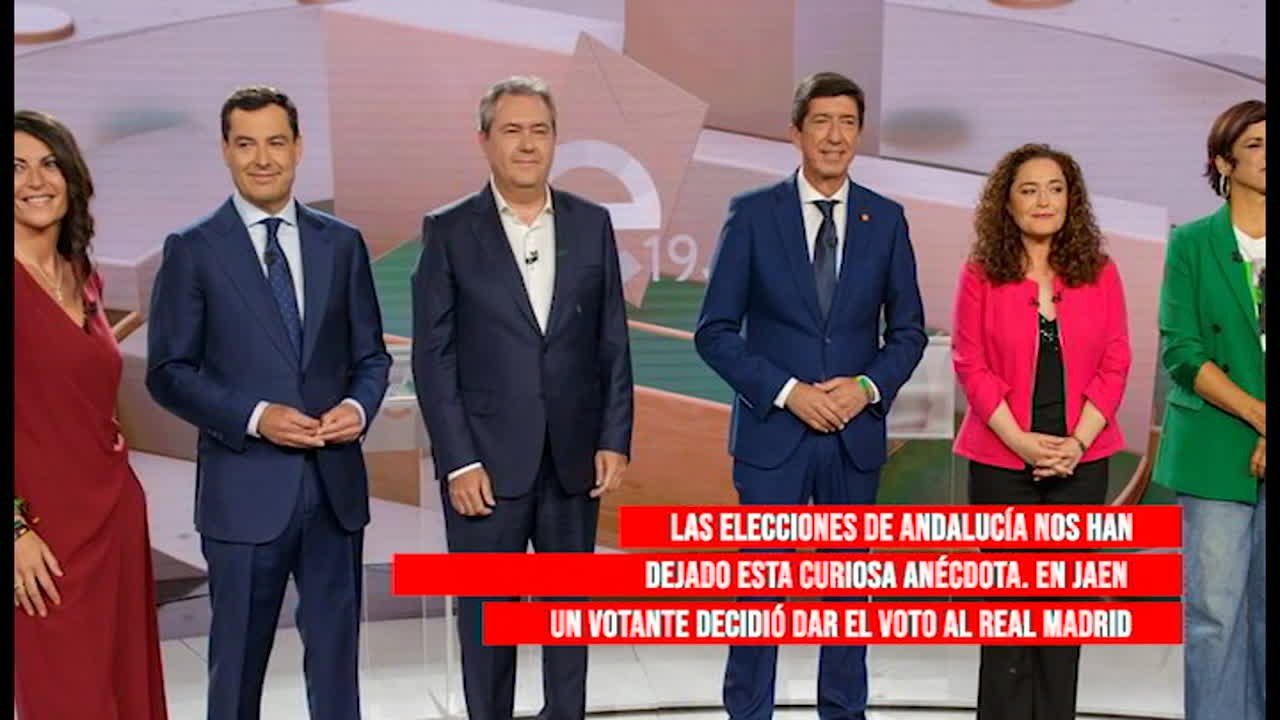 Cuando eres más del Madrid que Juanito: la papeleta de un señor al votar en Andalucía fue mucho