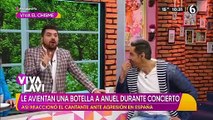 Le avientan una botella a Anuel durante concierto; así reaccionó él cantante