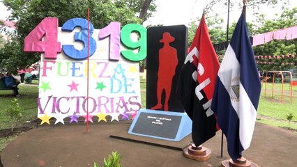 Militantes Sandinistas rinden homenaje a los mártires del Km 8