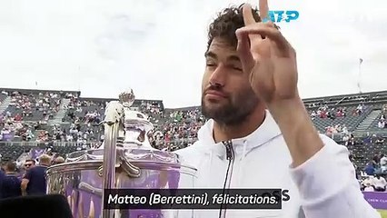 Après son sacre aux Queens et sa victoire contre Filip Krajinovic, Matteo Berrettini est revenu sur le tournoi et sa performance.