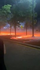 Cleveland Burns in Blustering Winds