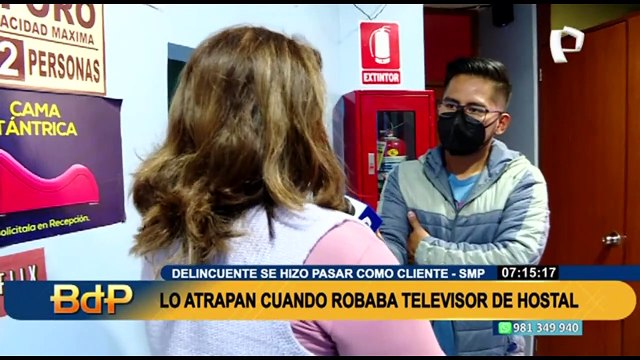 SMP: Atrapan a delincuente que se hacía pasar como cliente para robar en hostales
