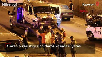6 aracın karıştığı zincirleme kazada 6 yaralı