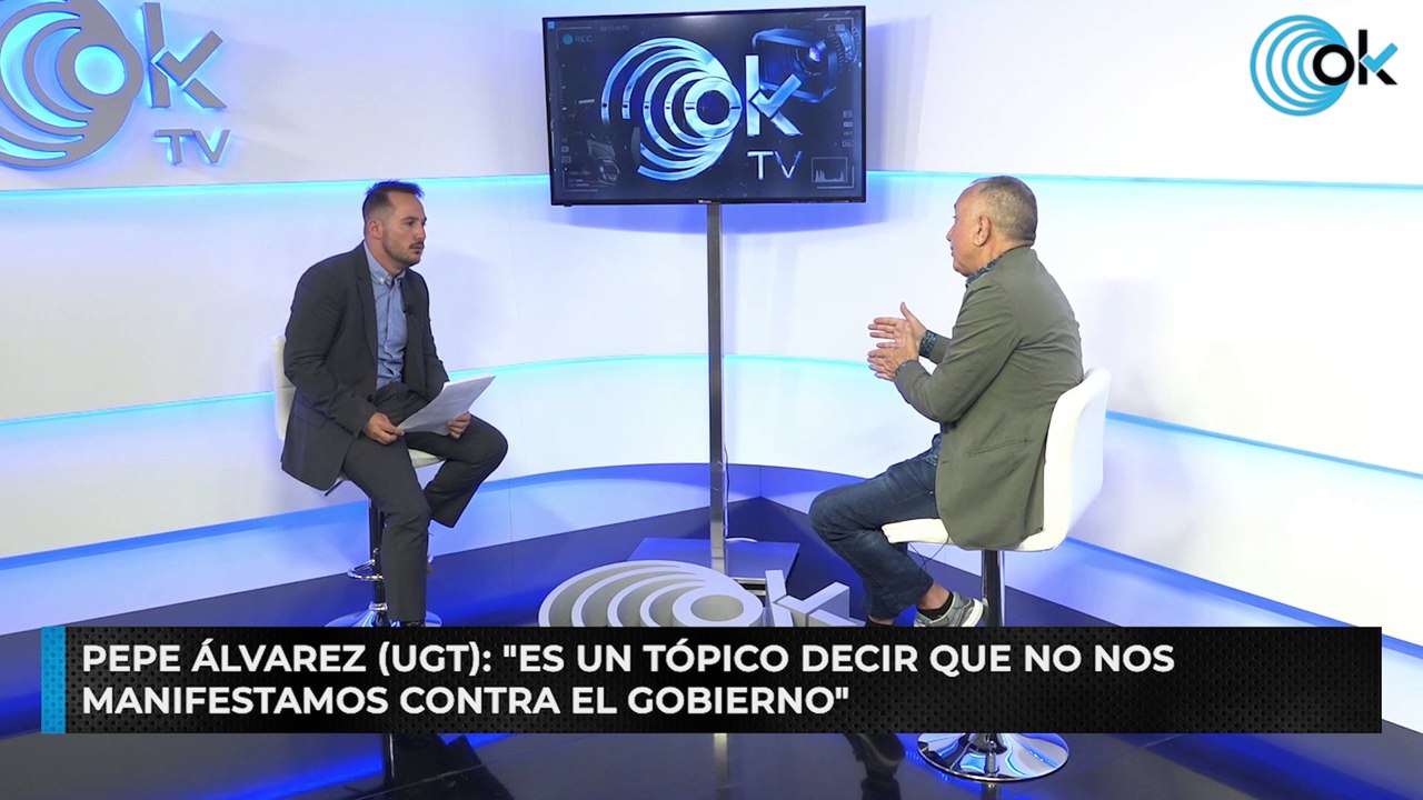 Pepe Álvarez (UGT): "Es un tópico decir que no nos manifestamos contra el Gobierno" (Entrevista Completa)