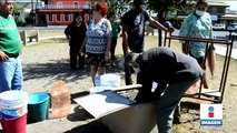 Desabasto de agua en Nuevo León provoca largas filas para llenar tinacos