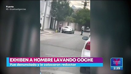 VIDEO: Samuel García exhibe a hombre lavando su coche con manguera