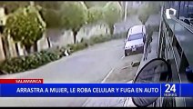 Salamanca: delincuente arrastra a mujer por la pista tras robarle celular
