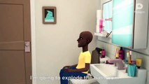 Little Bill blows up the bathroom while he poops and gets grounded