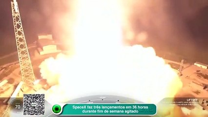Agenda agitada: SpaceX faz 3º lançamento em apenas 36 horas