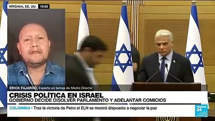 Erick Fajardo: "Israel está en una crisis institucional política"