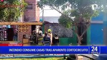 Ventanilla: voraz incendio se registra en vivienda ubicada en Ciudad Satélite
